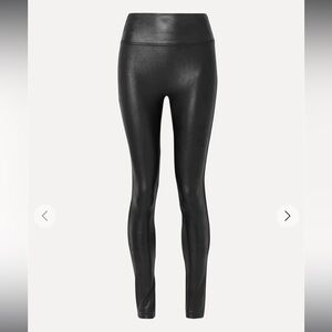 SPANX Black Faux Leather Leggings High-Waisted